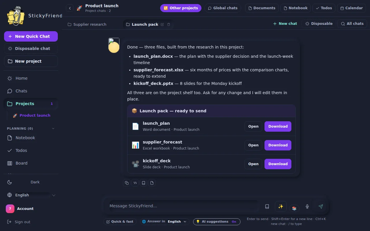 The Observatory theme in dark mode